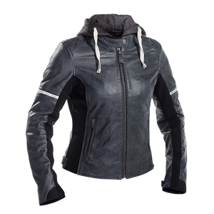 Lady Grey Retro Genuine Leather High Performance Motorbike Jacket CE Approved Racing Protections Motorcycle Jacket For Women - Product Image 1