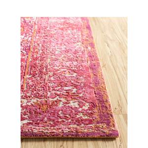 พรมขนสัตว์และไหมถักมือลายเมดัลเลียนสีแดงและสีส้ม รุ่น Kavi Free Verse สำหรับตกแต่งห้องนั่งเล่นในบ้าน Skrt-905 - Product Image 4