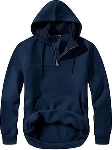 Sudaderas Casuales de Invierno para Hombre, Color Sólido, Moda, Corte Regular, 100% Algodón, Felpa, con Bolsillo - Product Image 2