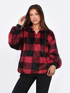 Men's Casual Winter Warm Fleece <b>Sherpa</b> <b>Lined</b> Breathable Windproof Quick Dry Pullover Hooded Sweatshirt 100% Cotton Knitted Solid - Product Image 2