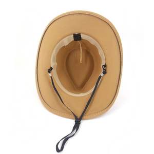 Nuevos sombreros de vaquero de cuero al aire libre para hombres de vaquero occidental personalizados Sombreros de vaquero en cuero genuino Sombreros de moda al por mayor - Product Image 3