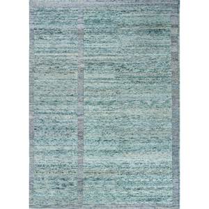 Alfombra de Lana Anudada a Mano Blythe Azul AIWL-3061 9x12 Rectangular para Sala de Estar, Patrón Abstracto para Decoración del Hogar y Uso en Pasillos - Product Image 1