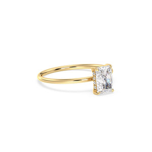 REYES joyería de lujo de gama alta 14K oro sólido HPHT CVD Lab crecido diamante oculto Halo anillo perfecto regalo de aniversario para mujeres - Product Image 3