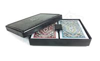 Jeu de cartes en plastique Star, 2 jeux de 104 cartes, motifs tapis A-K-Q-J, coins arrondis durables, finition vernie, portable, pour usage familial