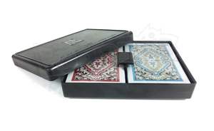 Jeu de cartes en plastique Star, 2 jeux, 104 cartes, A-K-Q-J, motif de tapis, logo personnalisé, cartes à jouer en papier portables pour une utilisation familiale - Product Image 6