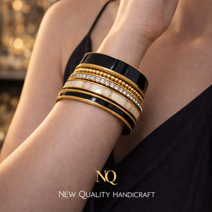 Luxury Resin Metal Bangles <b>Set</b> for Women Handmade Designer Ethnic <b>Bracelet</b> <b>Set</b> Traditional Indian Wedding Jewelry - Product Image 1