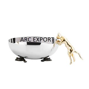 Designer en argent unique meilleure décoration en métal et acier grands bols de service fournisseurs d'accessoires de vaisselle en gros pour les meilleures ventes - Product Image 1