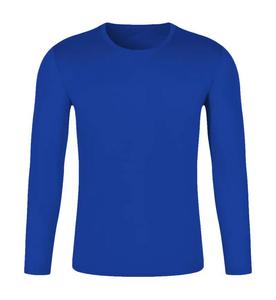 เสื้อยืดกีฬาแขนยาวเรียบๆใส่ออกกำลังกายโลโก้ OEM ออกแบบได้ตามที่ต้องการ - Product Image 4