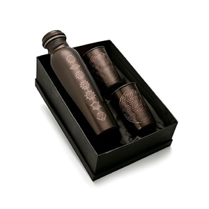 ดื่มน้ำอย่างมีสุขภาพด้วยขวดน้ำทองแดงแท้ทำมือ - Product Image 5