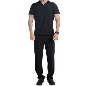 Uniforme médico para hombre, uniforme médico de enfermera, conjunto de pantalón superior, proveedores OEM, conjunto de uniforme suave elástico para hombre, conjunto de poliéster transpirable - Product Image 2
