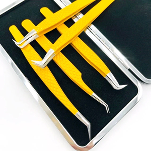 Pince à cils volume en fibre d'acier inoxydable de haute qualité personnalisée en gros Texture lisse - Product Image 5