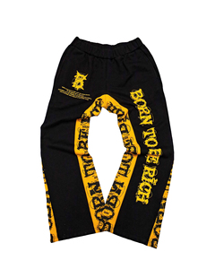 Custom Men Cotton Acid Wash Printed Y2k Oversized Vintage Streetwear Lightweight Boxy Cropped Flared Stacked Sweatpants Hoodie - Product Image 4