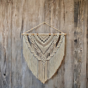 ECONA, colgante de pared de macramé de algodón de estilo escandinavo hecho a mano con patrón de naturaleza muerta animada, decoración lavable para el hogar para Navidad - Product Image 2