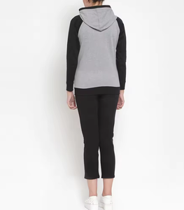 Conjunto deportivo de dos piezas con logotipo personalizado para mujer, venta al por mayor, chándales de invierno de manga larga con pantalones de chándal para exteriores - Product Image 4
