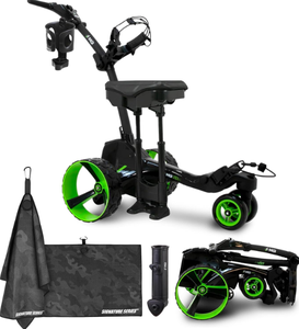 Carrito de Golf Eléctrico Zip X5 con Asiento Plegable Zip, Ruedas Todoterreno, Capacidad para 36 Hoyos, Pantalla de Visualización, Toalla de Golf de la Serie - Product Image 1