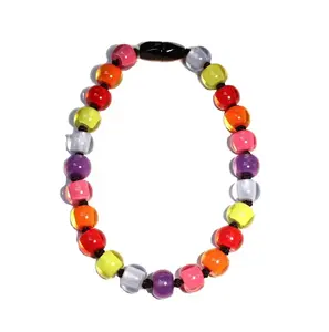 Collar de resina indio tradicional de diseñador exclusivo para mujer, cuentas hechas a mano, joyería de moda para fiestas clásicas, amantes religiosos - Product Image 1