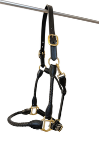 Licol en cuir de cheval de qualité supérieure avec boucle en laiton, accessoires équestres de haute qualité, approvisionnement ODM, logo frontal - Product Image 4