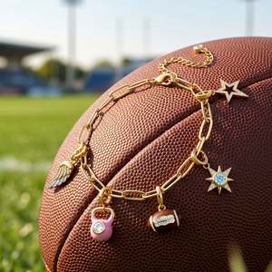 Jeulia Geometric Gold Paperclip <b>Bangle</b> <b>Bracelet</b> with Bezel Drop - Product Image 6