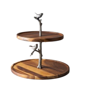 Exhibidor de Tres Niveles para Decoración de Bodas, Soporte para Pastel de Metal y Madera Hecho a Mano para Decoración de Fiestas de Cumpleaños - Product Image 5