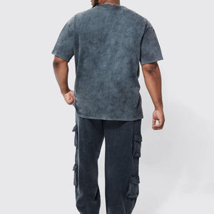 Camiseta Extra Grande para Hombre, Estilo Vintage, Lavado Ácido, 100% Algodón Grueso, Secado Rápido, Estampado Gráfico Personalizado, Ropa Deportiva - Product Image 4