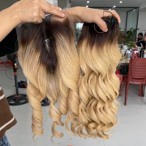 Extensions de cheveux humains vietnamiens de qualité supérieure, prix attractif, cheveux raides et volumineux, couleur ombrée, ensemble de mèches avec fermeture 2025 - Product Image 6