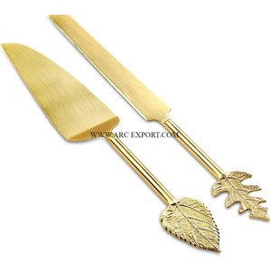 Serveur de gâteau et couteau en acier inoxydable fait à la main pour décoration de table de mariage et de table à la maison - Product Image 5