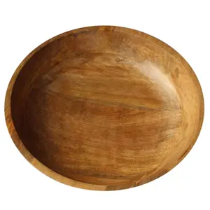 Wholesale Suppliers Traditional Natural Mango Wooden Made Serving Bowl For Dry Snacks Only Kitchen Accessories Uses