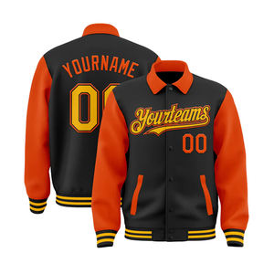 Chaqueta universitaria de lana con grafiti de moda para hombre, estilo callejero, cuello vuelto y parche bordado, temporada de invierno - Product Image 5