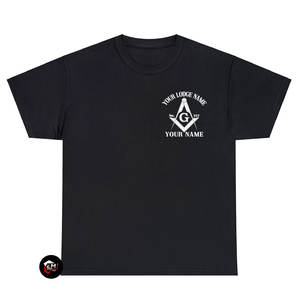 T-shirt classique maçonnique pour hommes, avec compas carré, Lodge maçonnique, en coton imprimé, T-shirt graphique maçonnique - Product Image 1