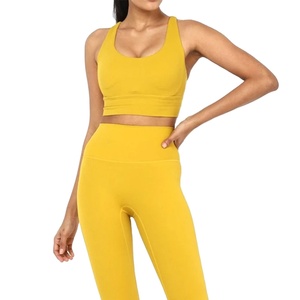 Ensemble de yoga Offre Spéciale pour femmes costumes de sport ensemble de yoga de grande taille ensemble de yoga 2 pièces à haute élasticité - Product Image 6