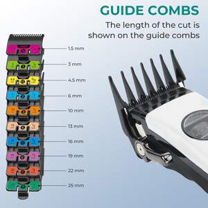 Recortadora de Pelo Inalámbrica Profesional con Cuchilla de Cerámica Ajustable, Base de Carga, Resistente al Agua IPX7, Afeitadora Eléctrica para Hablantes de Francés - Product Image 4