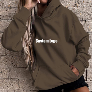 Sudadera con capucha de gran tamaño de poliéster de algodón pesado con estampado de alta calidad, sudaderas con capucha transpirables informales para mujer, sudaderas con capucha gráficas para mujer - Product Image 5