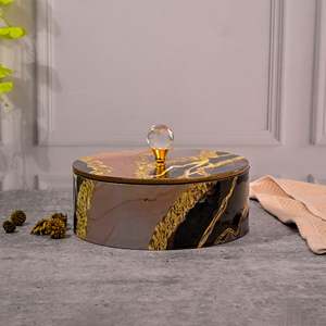 Exquisite <b>Black</b> and Golden Jewelry <b>Box</b> <b>for</b> <b>Storage</b> - Product Image 1