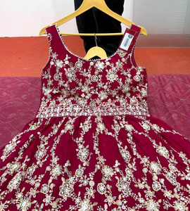 ชุดอินเดียและปากีสถานชุดผ้าชาริปักลายผ้าจอร์กาเต้ผ้าไหมหนาดีไซน์ล่าสุด - Product Image 5