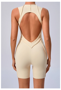 Sports Overalls Padding Sporty <b>Jumpsuit</b> Sportswear Woman Gym Clothing Suit for Fitness Women Bodysuit Elastic Waist Solid Front - Product Image 4