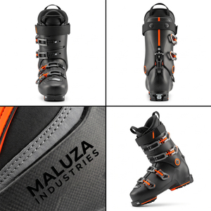 Bottes de ski alpin d'hiver imperméables thermiques personnalisées OEM MALUZA INDUSTRIES pour hommes, doublées en polaire, fermeture à boucle, semelle extérieure en caoutchouc, sport - Product Image 5