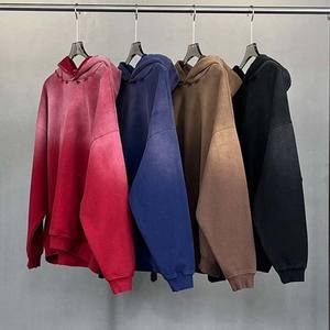 เสื้อกันหนาวมีฮู้ดสำหรับผู้ชายผ้าคอตตอน100% ฟอกสีกรดผ้าเกล็ดปลาแบบสั่งทำสำหรับฤดูหนาว - Product Image 1