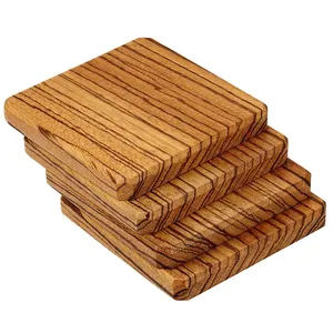 New Design Decor and Wholesale Custom Factory Acacia Wood Coaster Walnut Wooden Coaster Beech Coaster for Coffee Tea Cup - Product Image 1