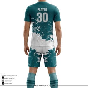 Ensemble maillot et short de football personnalisé MAWRA, séchage rapide, fabricant OEM pour équipes et clubs, unisexe - Product Image 3