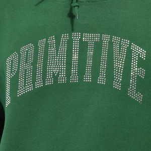 Sudadera con capucha de felpa francesa gruesa para hombre con mezcla de algodón personalizada y cremallera de lana pesada con estampado de diamantes de imitación estilo premium de invierno - Product Image 6