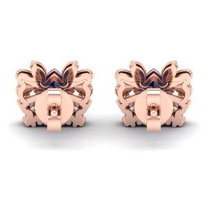 Pendientes de Botón con Zafiro Azul de Corte Pera de Lujo REYES, 1.5 Quilates, Certificado GRA, Plata de Ley 925, Joyería de Moissanita - Product Image 4