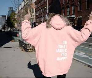 Jersey de manga larga personalizado para mujer, suéter con estampado de letras, nueva moda informal de talla grande, sudadera deportiva diaria con bolsillos para invierno - Product Image 3