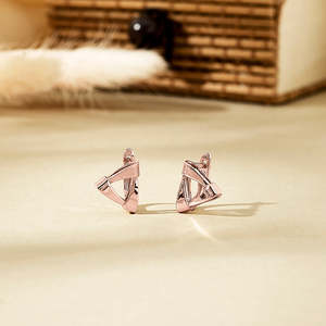Pendientes de Zirconia para Mujer Golden Vertex - Joyería Religiosa de Moda para Fiestas - Product Image 1