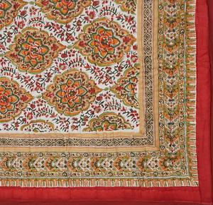 Edredón Kantha de algodón indio de alta calidad, funda de cama hecha a mano Bohemia, estampado de bloques de mano intrincado, tendencia de Hotel para el hogar - Product Image 5