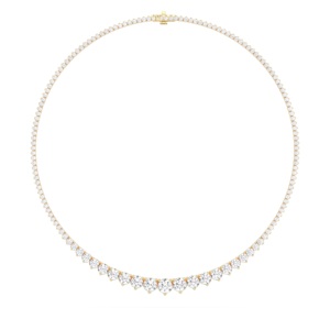 Collar de tenis de 21,00 quilates con diamante redondo de moissanita de 16,00 quilates de pulgadas hecho en oro sólido de 10K/14K/18K para ella - Product Image 3