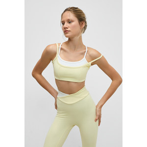 Urban Beat BLAZIX Women's <b>Stretch</b> and Soft Textured Leopard Contrast Adjustable <b>Ring</b> Strappy Sports Bra - Product Image 5