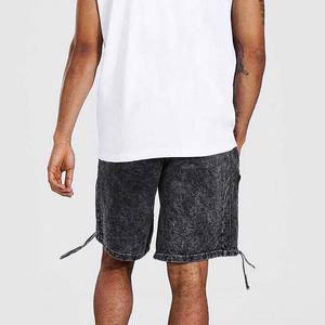 Pantalones cortos informales de algodón de verano para hombre con lavado ácido y logotipo personalizado de alta calidad, patrón sólido, precio razonable, pantalones cortos para correr con logotipo personalizado - Product Image 2