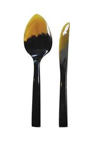 HAVE Couverts de style animal unique Cuillère à corne de buffle naturelle polie Design unique pour la décoration de table de restaurant - Product Image 3