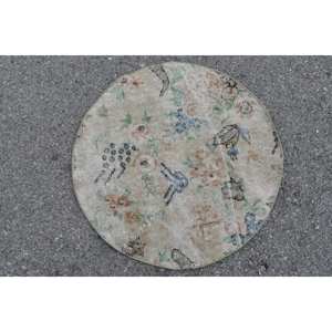 Alfombra turca Beige Vintage de 2,3x2,3 pies, hecha a mano, de lana, área grande, retales abstractos, pasillo, forma Rectangular, látex para decoración de habitación - Product Image 1