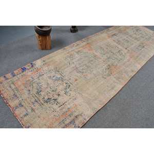 พรมขนแกะสีเบจแนววินเทจสไตล์ตุรกีขนาด38x115ฟุตพรมสานเรียบลายปะติดแผ่นยางรองหลังสำหรับห้องนั่งเล่นตกแต่งโถงทางเดิน - Product Image 2